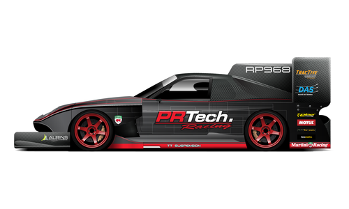 PRTECH RP968 with World Time Attack circuit livery in black and red.