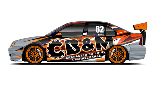 VW Bora circuit livery with CB&M branding in orange and black.