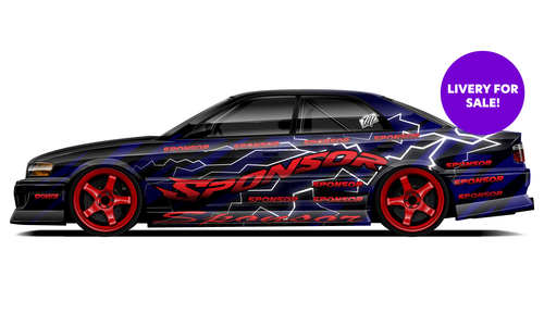 Toyota Chaser JZX100 JZX90 JZX110 Red and blue racing drift livery, available for sale.