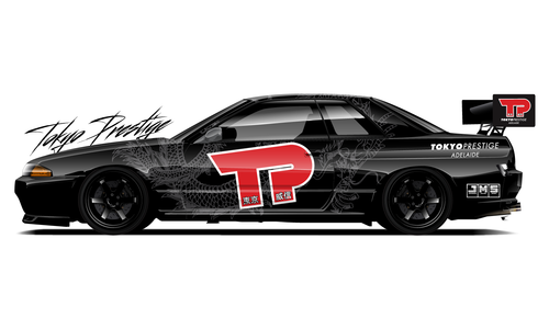 Nissan R32 GTR Skyline Custom Circuit Livery Design - Black Dragon