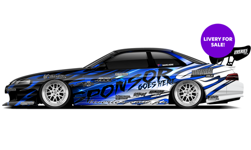 Toyota Soarer Custom Drift Livery Design in Black and Blue for Sale!