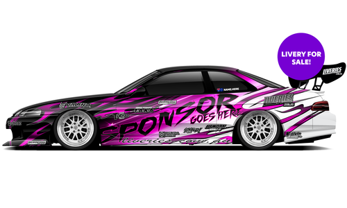Toyota Soarer Custom Drift Livery Design in Black and Pink for Sale!