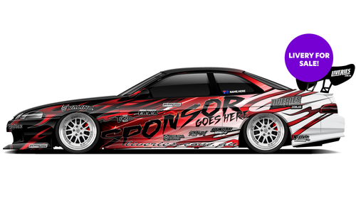 Toyota Soarer Custom Drift Livery Design in Black and Red for Sale!