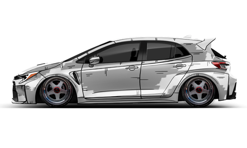 Toyota GR Corolla Street Livery design in greys for street.