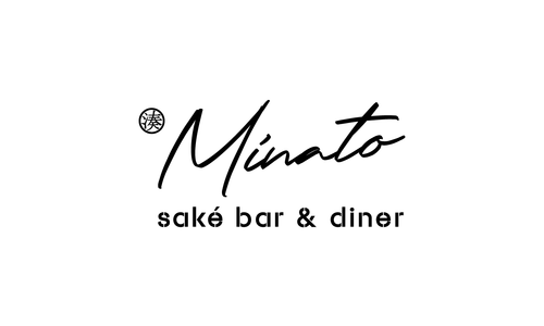Minato Sake Bar & Diner logo in black and white with minimalist Japanese style.