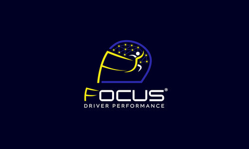 Focus Driver Performance logo with yellow and blue design for driver training services