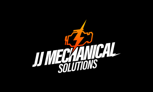 JJ Mechanical Solutions logo in black and orange with mechanical icon.