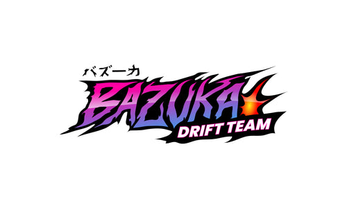 Bazuka Drift Team logo in pink and black with energetic design.