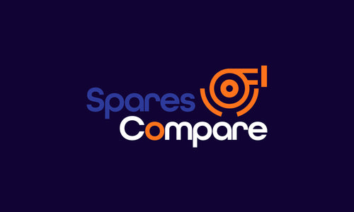 Spares Compare logo in orange and blue, with circular elements.