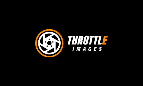 Throttle Images logo with circular design and orange accents for motorsports photography.