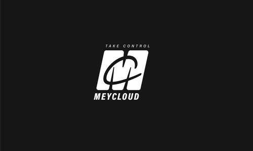 "Meycloud fitness brand logo in black and white with minimalist design.