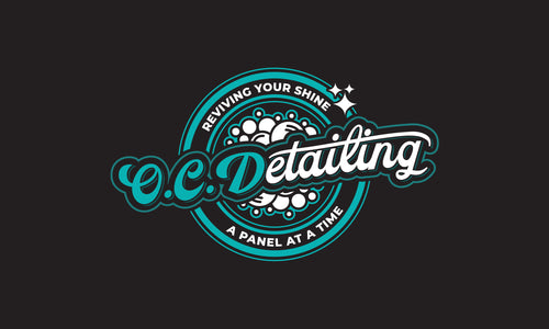 O.C. Detailing logo with turquoise and black design for automotive detailing services.