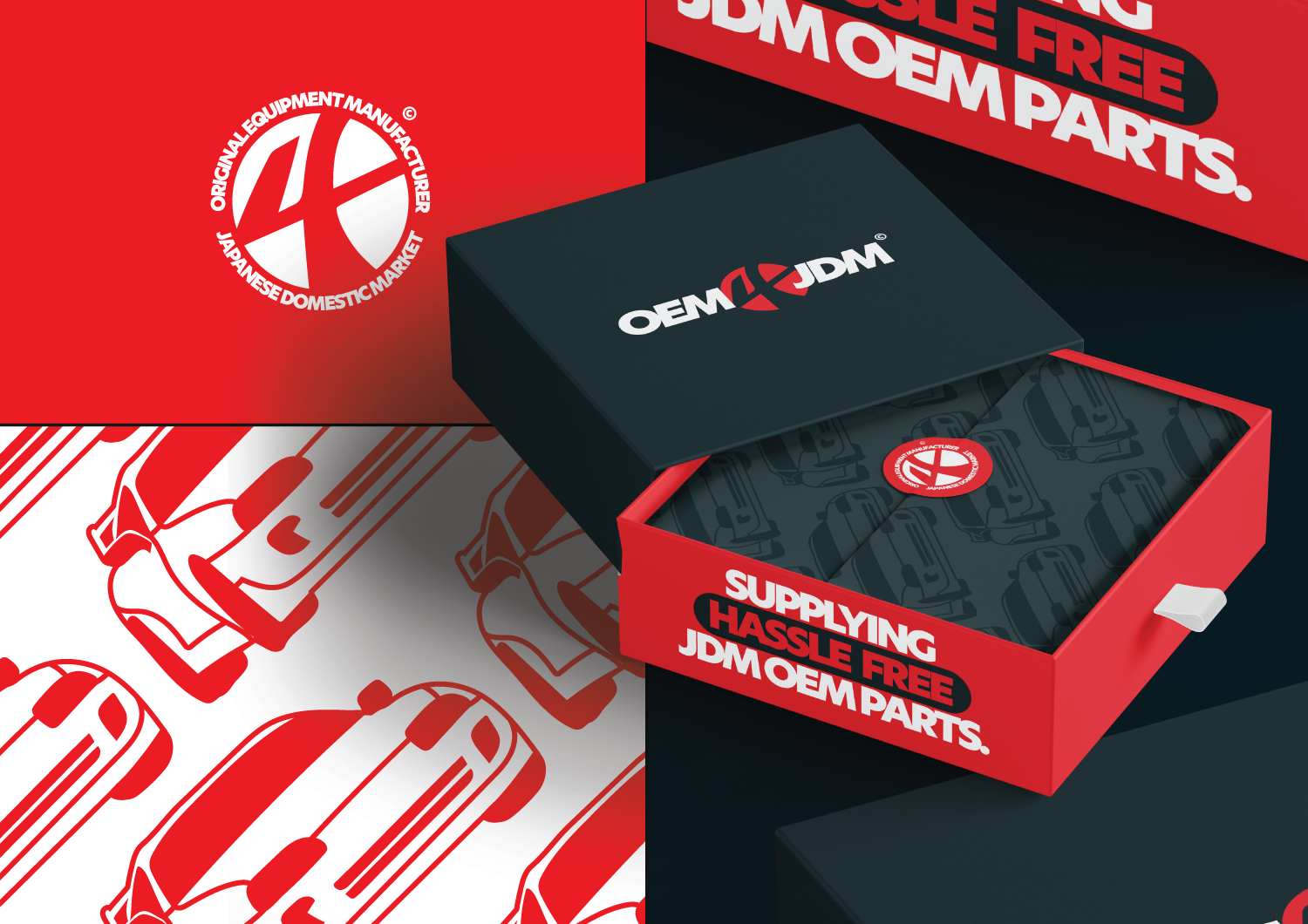 Branded product packaging for OEM JDM, featuring custom box and labels designed for impactful shelf presence.