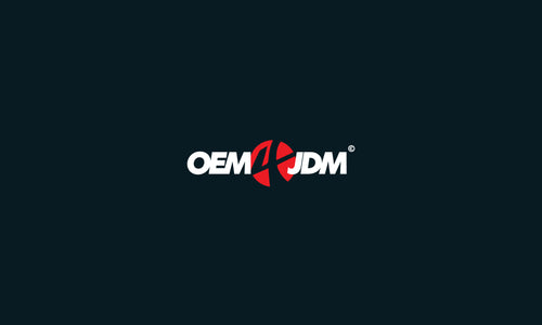 "OEM 4 JDM logo in navy, white and red with classic automotive theme.